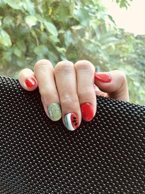 Loving my watermelon nails!!!! Thanks Tim!