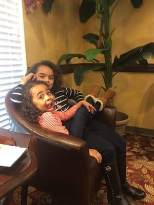 My girls are always happy to visit the Eye Medics office!