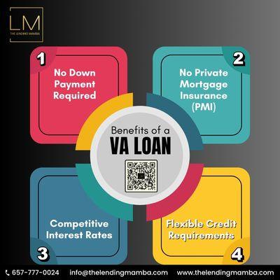 5 Key Benefits of a VA Loan:

Unlock your homeownership dreams with a VA Loan!
Contact us at 657-777-0024
 https://thelendingmamba.com/