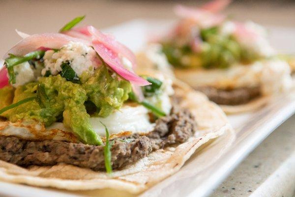 Breakfast Tacos! Made vegan or vegetarian.