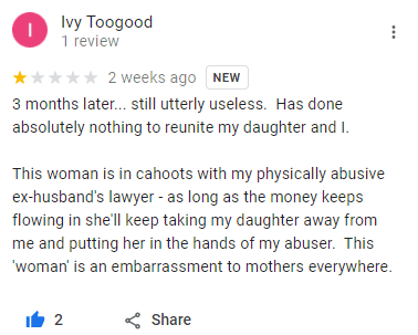 found other reviews of Kimberly hurting children for money