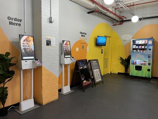 Kiosk and lobby area