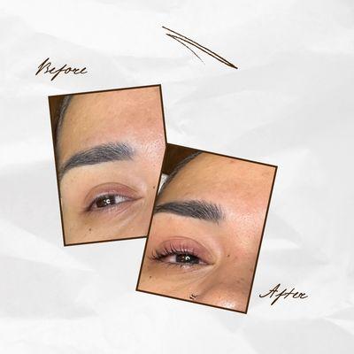 Lash lift and tint