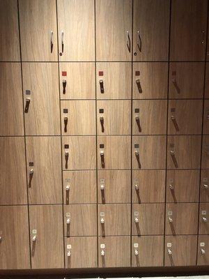 Keyless lockers. Only up 28 members per class, lots of service associates at the front. No one will get into your things.