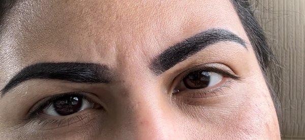 3 days after eyebrows done