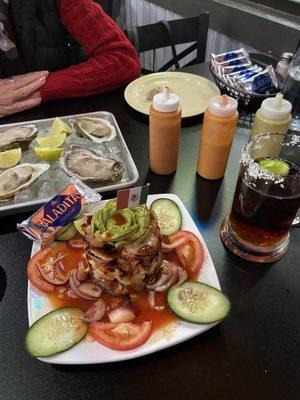 Seafood Tower and Oysters