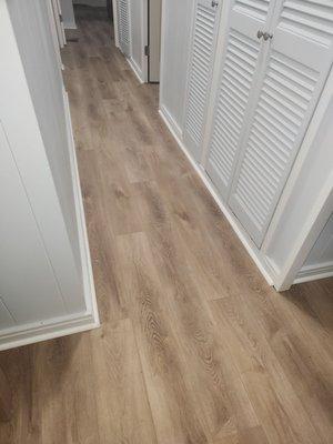 New vinyl flooring installed by customer