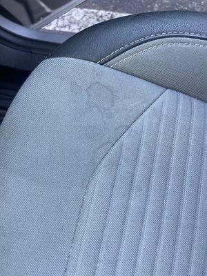 Spots on seats that weren't there before