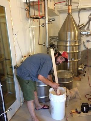 Head distiller Brian at work