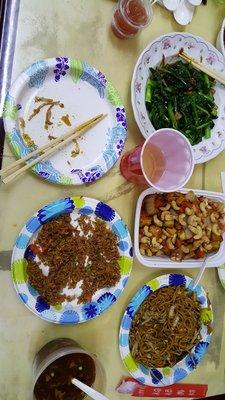 Fried rice, cashew chicken