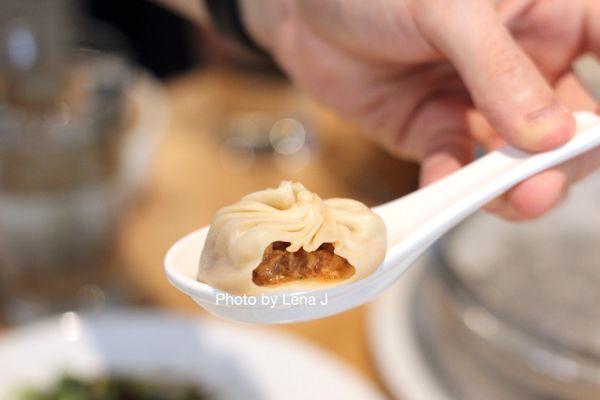 Inside of Spicy Pork Xiao Long Bao ($8.75)