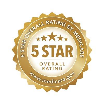 We're proudly rated as a 5-star facility for quality and satisfaction!