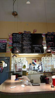 Inside ordering counter, always immaculate.