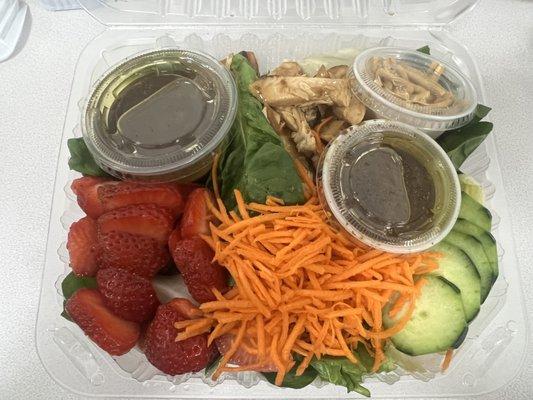 Strawberry Salad & Orange Glazed Chicken w/extra side of Balsamic Vinaigrette