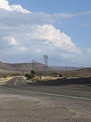 Chevron Jacumba road and mountain view