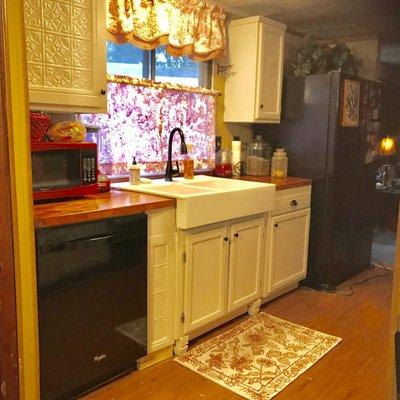 Found these cabinets and modified them to hold an IKEA sink