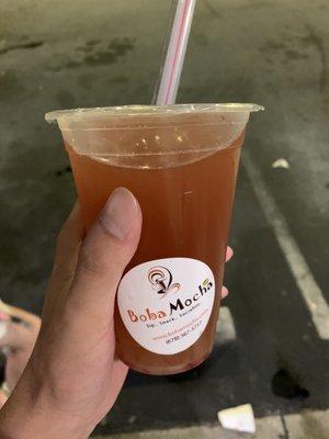 Strawberry Green Iced Tea with Aloe Vera