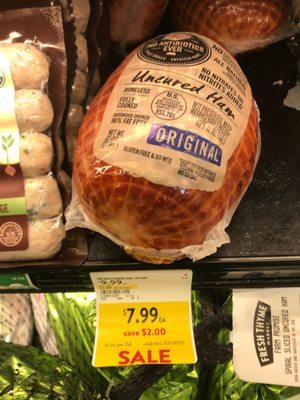 2lb ham $7.99, plus I clipped a $2 off coupon on the mobile app. $5.99 for this lil pig is a great deal!