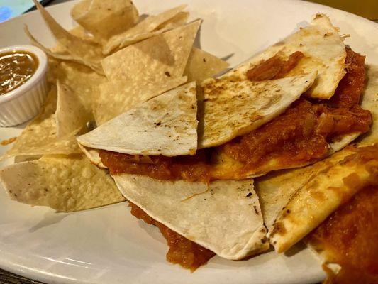 Jackfruit Tinga Mini Quesadillas