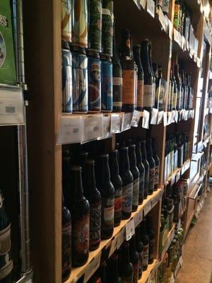 Delicious beer shelves...