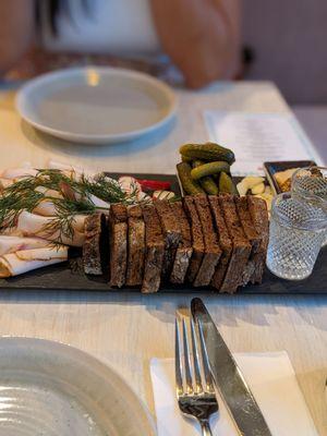 Meat and cheese platter