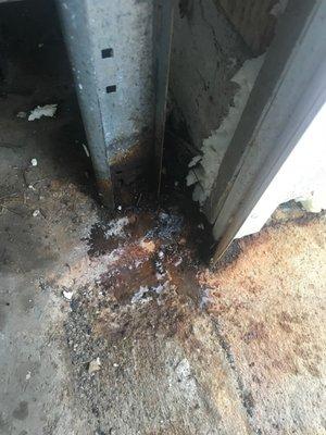 Hole in siding water leak