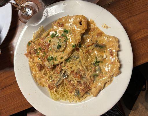 Chicken Michele w/spaghetti