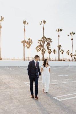 Long Beach micro wedding photo shoot