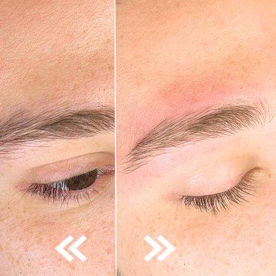 Before & after  

Brow threading