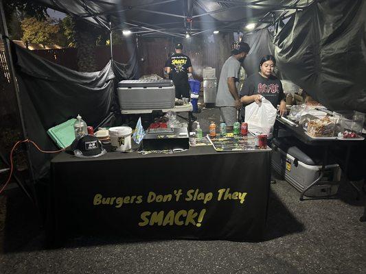 The entire store under a 10x20 tent.