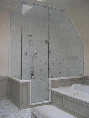 Frameless Shower Enclosure Installation Picture