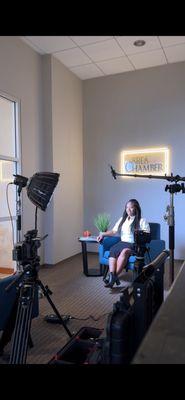 On set with the Brea chamber