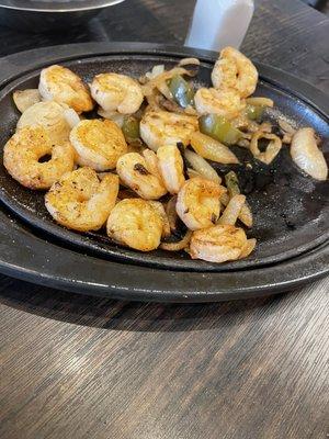 Shrimp fajitas