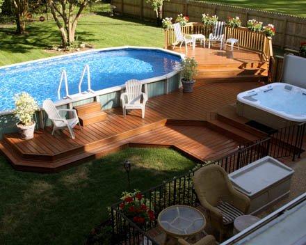 Above Ground with Spa and deck