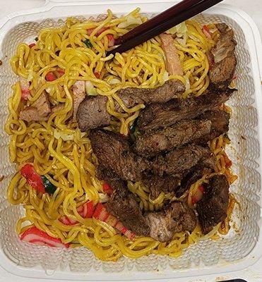 Noodle and steak combo, gets me every time