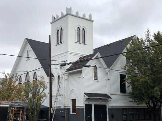 Portland downtown church.