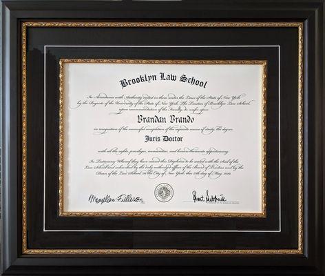 We frame certificates, graduation, licenses and more.