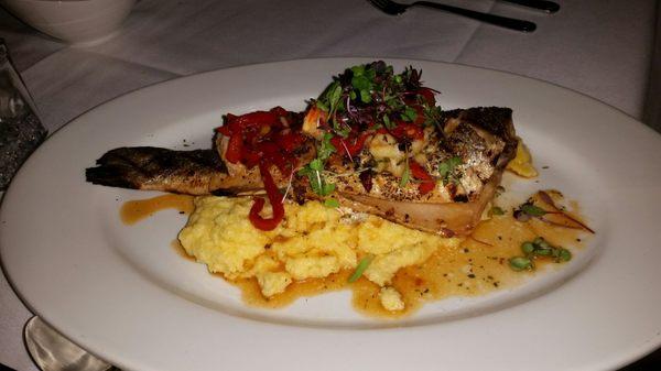 The menu description says Mediterranean Sea Bass but it looks and tastes like bass from the lake! Very misleading...