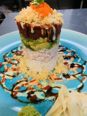 Ahi tuna tower