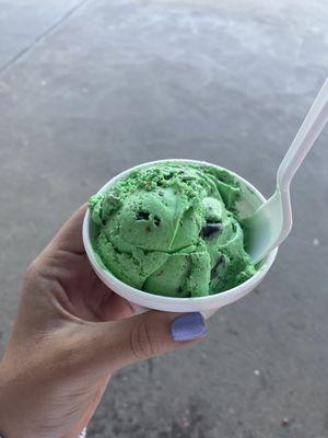 Thin mint ice cream