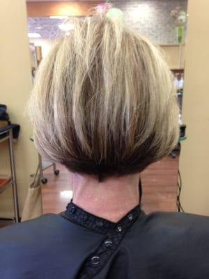 Highlights color Layered Bob