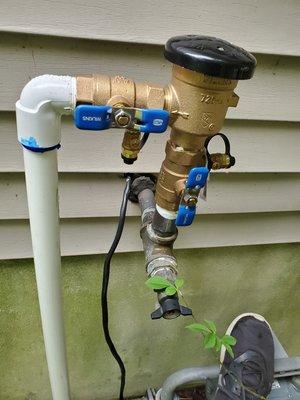 Beautiful new back flow preventer installed