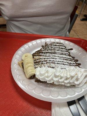 Nutella and banana crepe