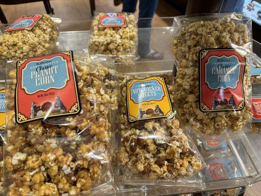 Gourmet popcorn selection