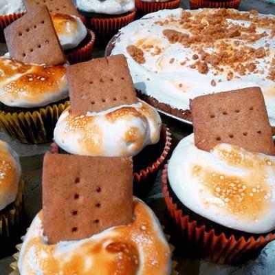 S'mores g/f cupcakes and pie!