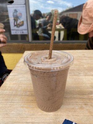 Country Road smoothie with cashew milk.