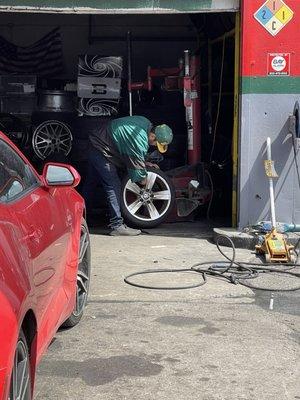 Getting rim ready for repair