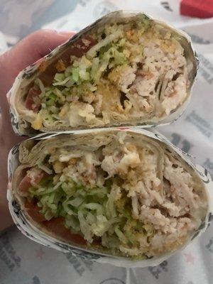 The chicken Cesar wrap