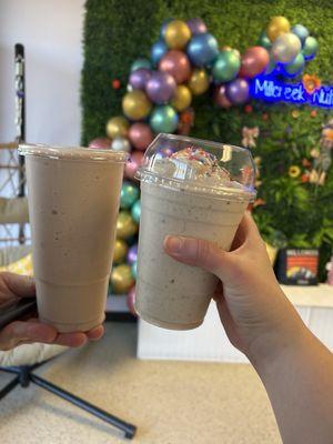 PB Banana and Birthday cake Shakes