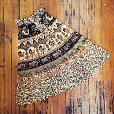 Vintage wrap skirt.